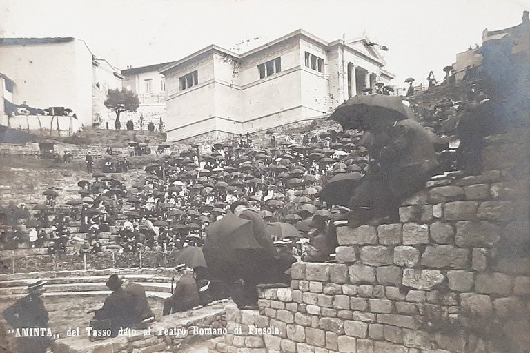Cartolina Aminta del Tasso dato al Teatro Romano di Fiesole …