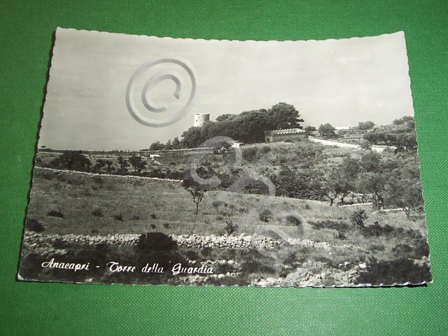 Cartolina Anacapri - Torre della Guardia 1959