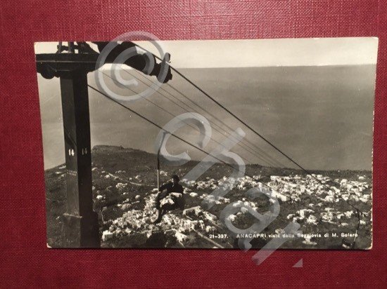 Cartolina Anacapri Vista dalla Seggiovia di M. Solaro - 1954