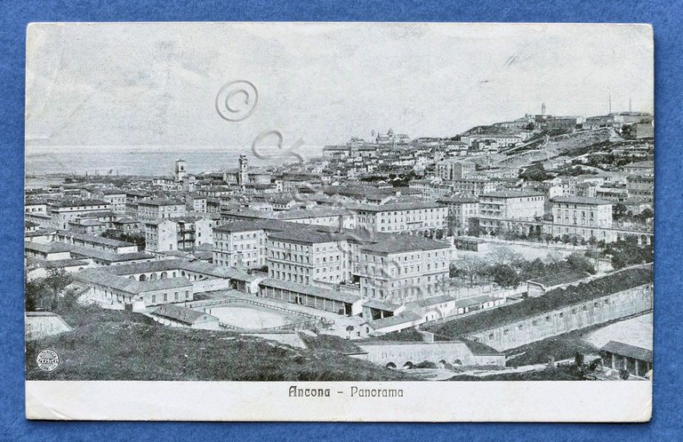 Cartolina Ancona - Panorama 1917.