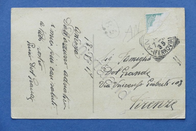 Cartolina Ancona - Panorama 1917.