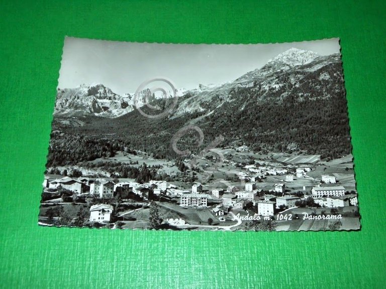 Cartolina Andalo - Panorama 1957