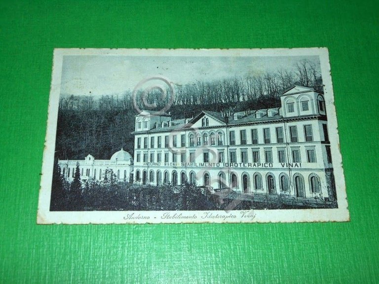 Cartolina Andorno - Stabilimento Idroterapico Vinai 1921