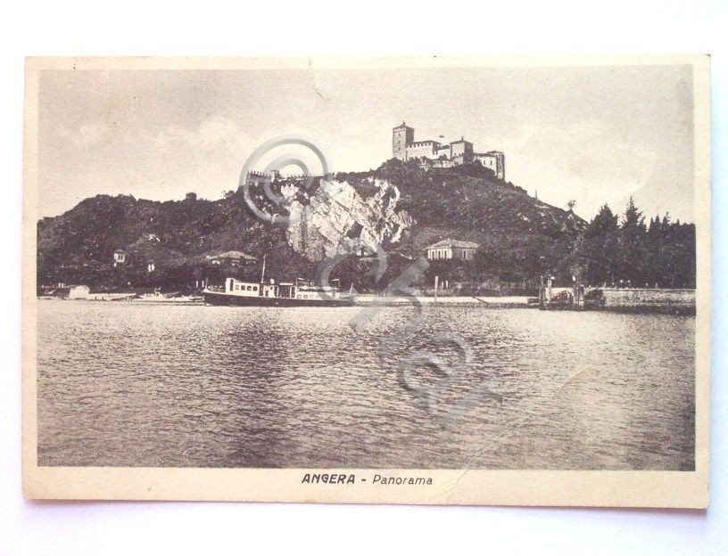 Cartolina Angera - Panorama 1943.