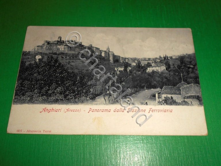 Cartolina Anghiari ( Arezzo ) - Panorama dalla Stazione Ferroviaria …