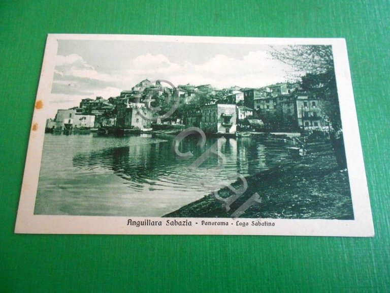 Cartolina Anguillara Sabazia - Panorama - Lago Sabatino 1930 ca