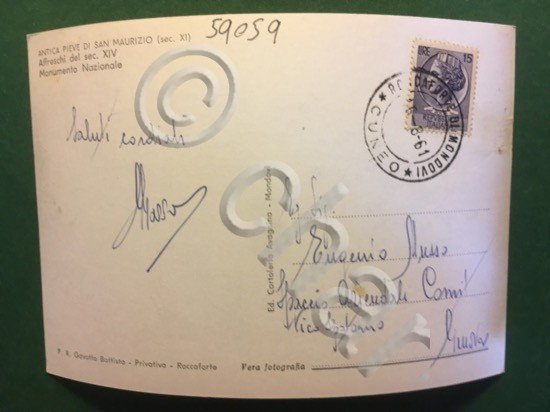 Cartolina Antica Pieve Di S.Maurizio - Affreschi Del Sec. XIV …