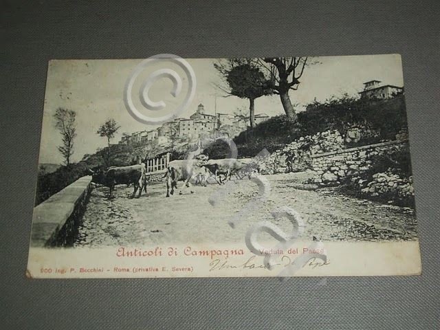 Cartolina Anticoli di Campagna - Veduta del Paese 1905 | Immagine Gallery 2