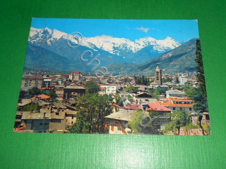 Cartolina Aosta - Panorama 1976