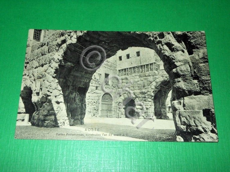 Cartolina Aosta - Porta Pretoria 1918