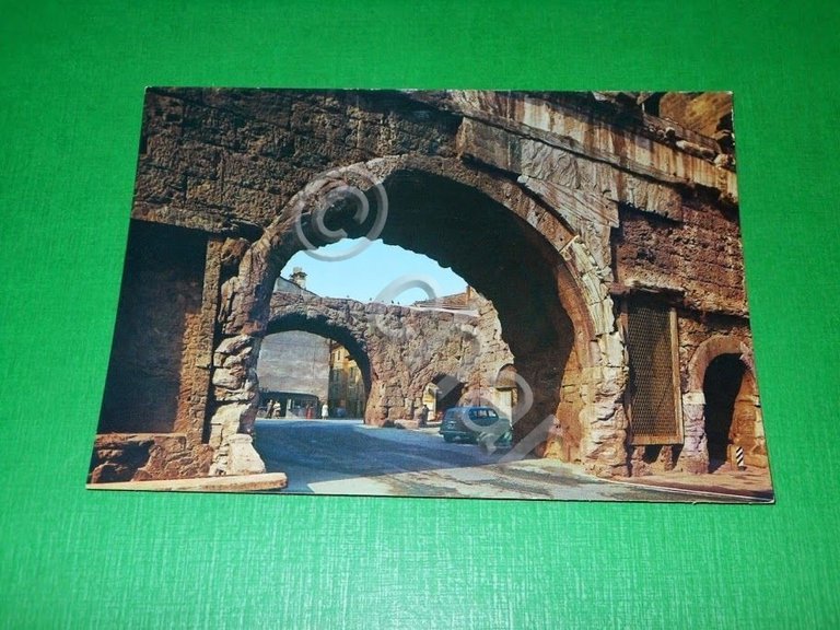 Cartolina Aosta - Porte Praetoriane 1965 ca.