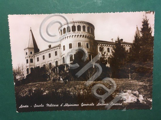 Cartolina Aosta - Scuola Militare d'Alpinismo Generale Cantore - 1950 …
