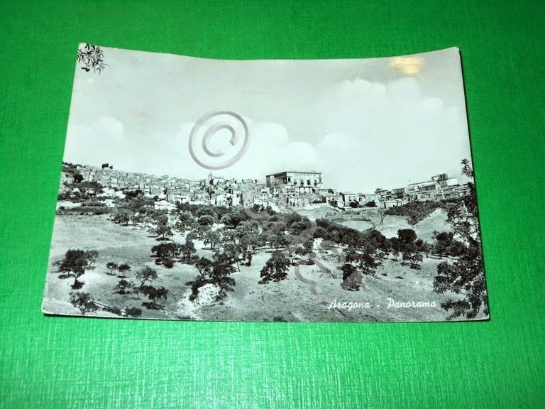 Cartolina Aragona - Panorama 1955.