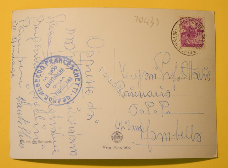 Cartolina Ardesio Chiesa Parrocchiale E Adiacenze 1950