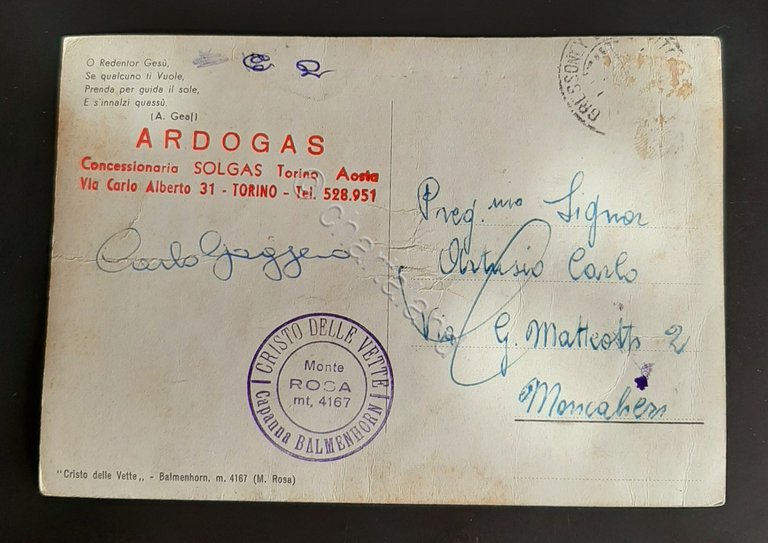 Cartolina Ardogas - Concessionaria Solgas - Torino - 1948 | Immagine Gallery 2