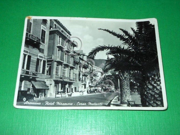 Cartolina Arenzano - Hotel Miramare - Corso Matteotti 1950 ca