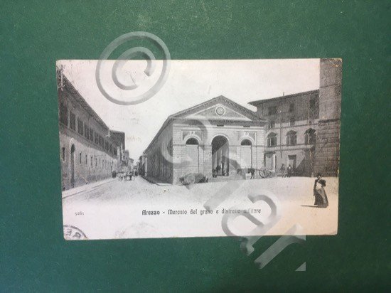 Cartolina Arezzo - Mercato Del Grano e Distretto Militare - … | Immagine Gallery 3
