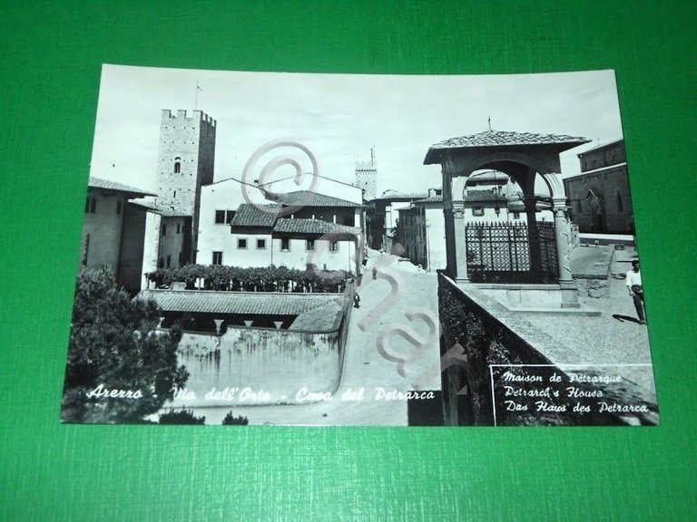 Cartolina Arezzo - Via dell' Orto - Casa del Petrarca …