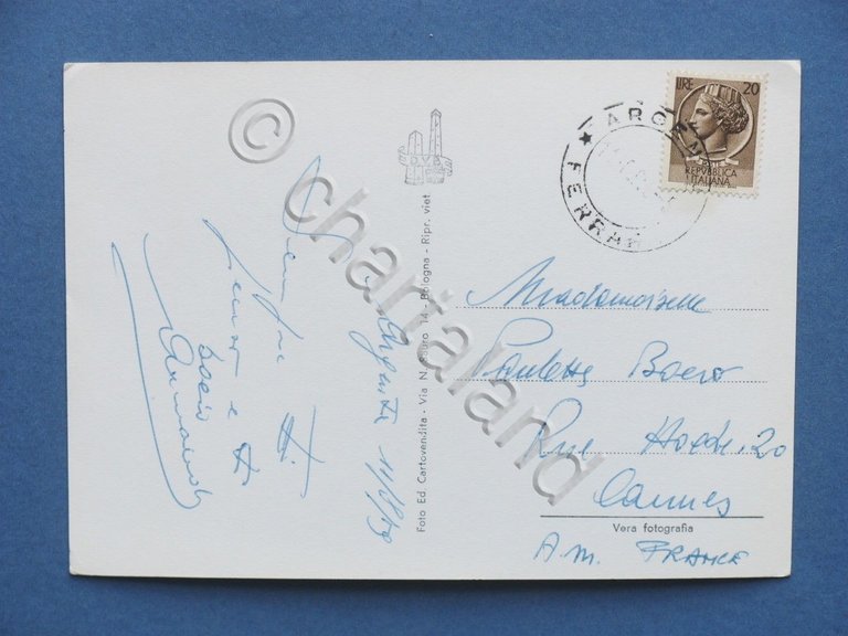 Cartolina Argenta - Piazza Garibaldi e Palazzo della Ragione - …