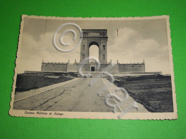 Cartolina Asiago - Ossario Militare 1949.