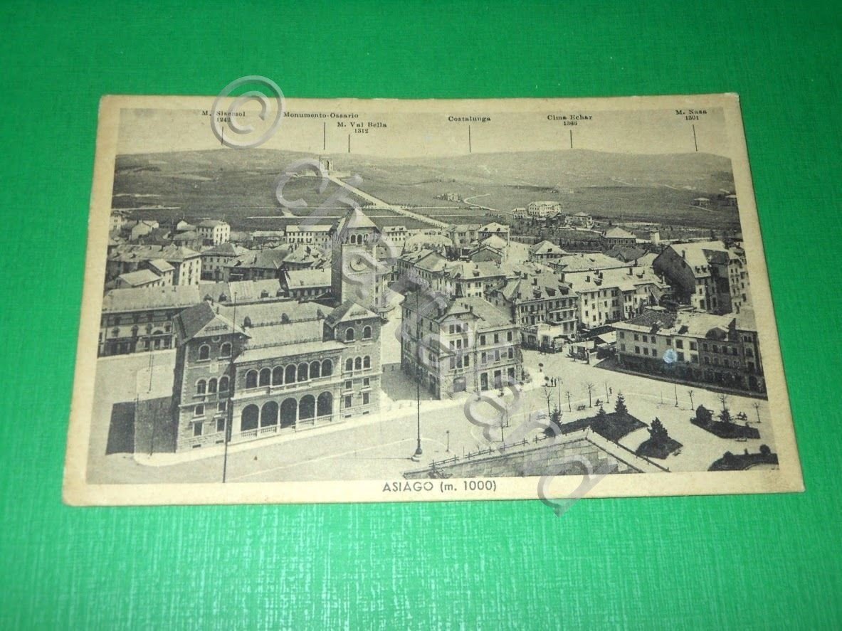 Cartolina Asiago - Scorcio panoramico 1939.