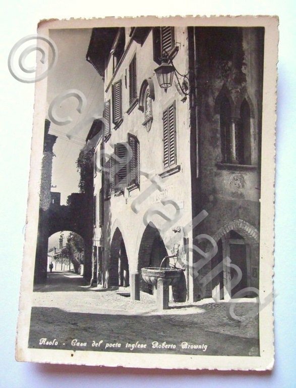 Cartolina Asolo - Casa del Poeta R. Browning 1951