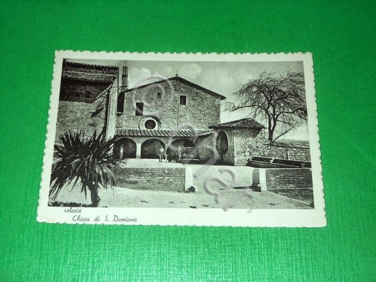 Cartolina Assisi - Chiesa di S. Damiano 1940 ca
