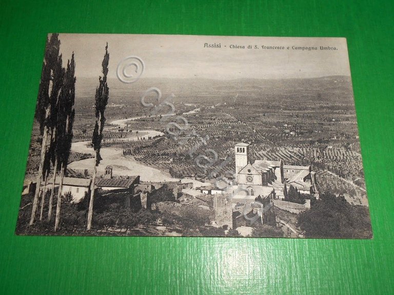Cartolina Assisi - Chiesa di S. Francesco e Campagna Umbra …