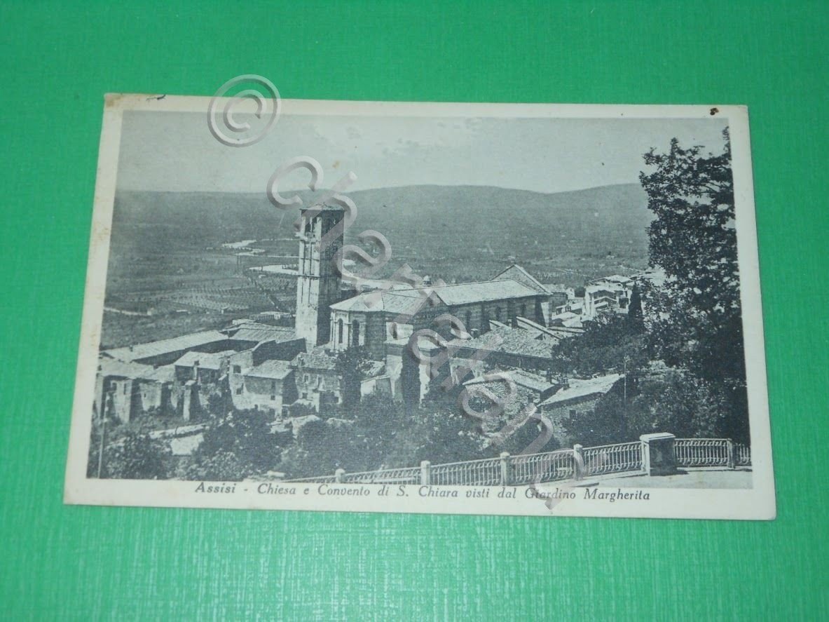 Cartolina Assisi - Chiesa e Convento di S. Chiara visti …