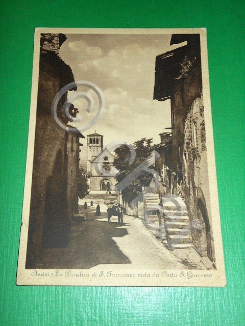 Cartolina Assisi - La Basilica di S. Francesco vista da …