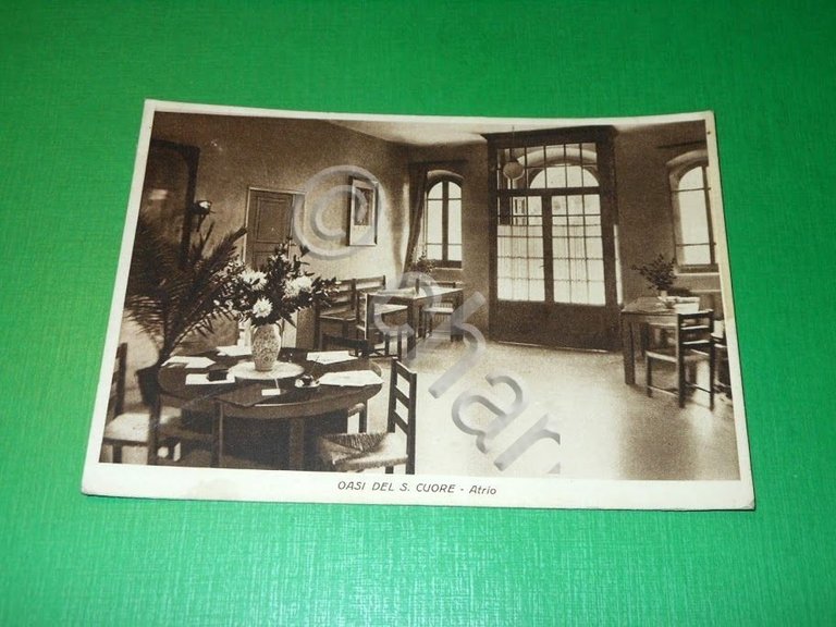 Cartolina Assisi - Oasi del S. Cuore - Atrio 1940