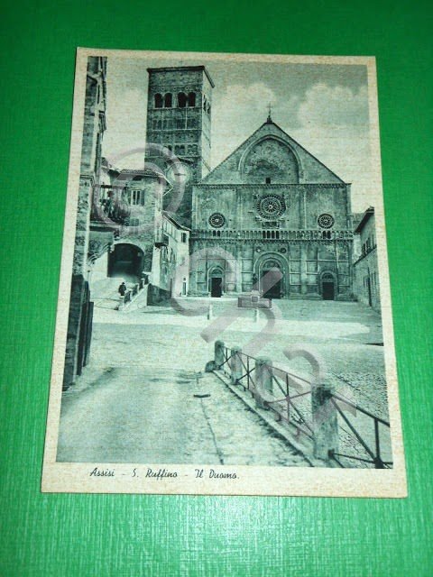 Cartolina Assisi - S. Ruffino - Il Duomo 1940 ca.