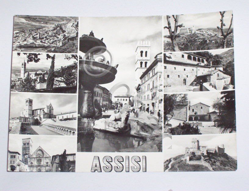 Cartolina Assisi - Vedute diverse 1965.