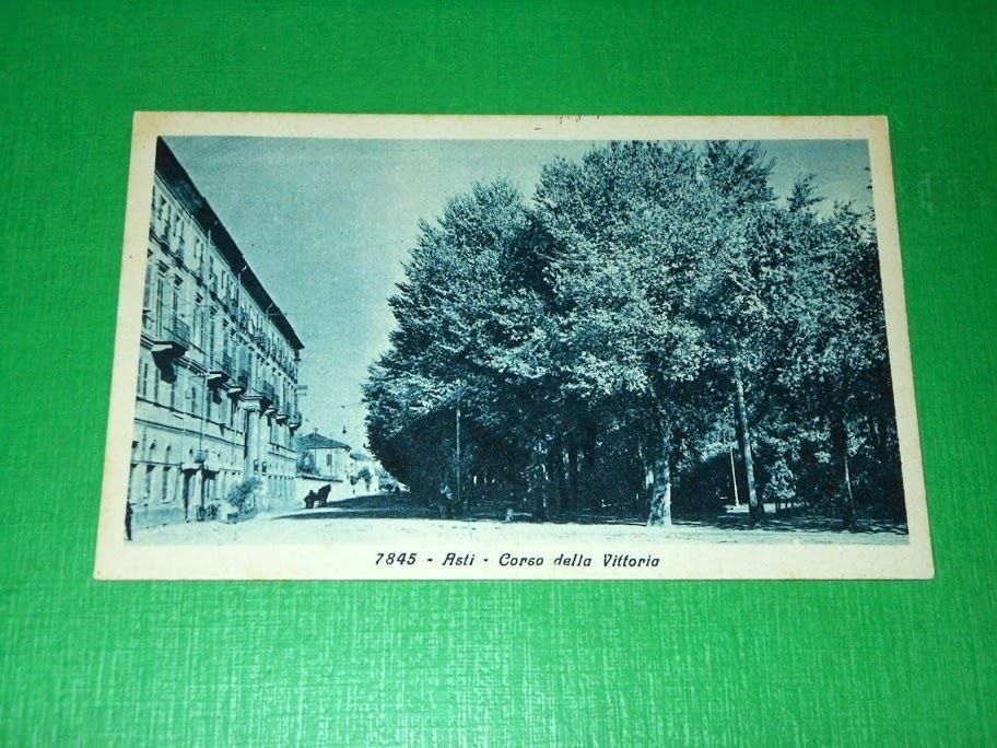 Cartolina Asti - Corso della Vittoria 1930 ca.