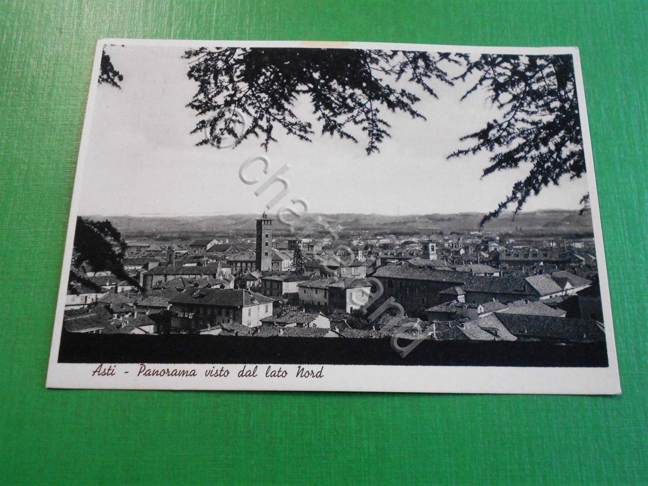 Cartolina Asti - Panorama visto dal lato Nord 1934.