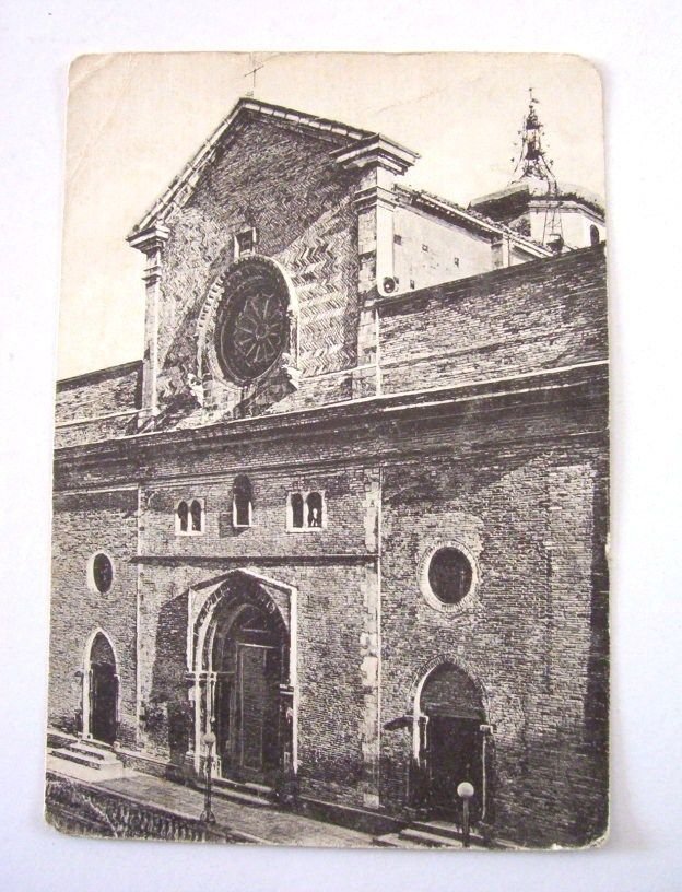 Cartolina Atessa - La Cattedrale 1956.