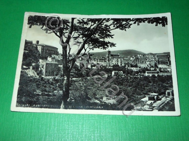 Cartolina Atessa ( Chieti ) - Panorama parziale e Stazione …