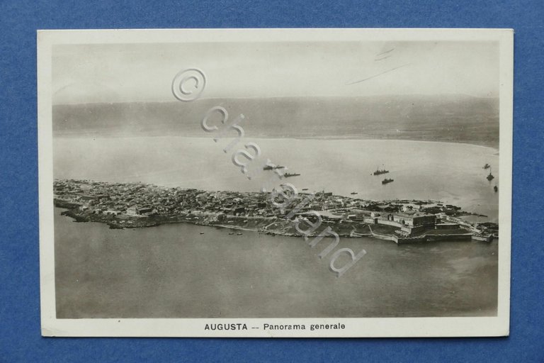 Cartolina Augusta - Panorama generale - 1935.