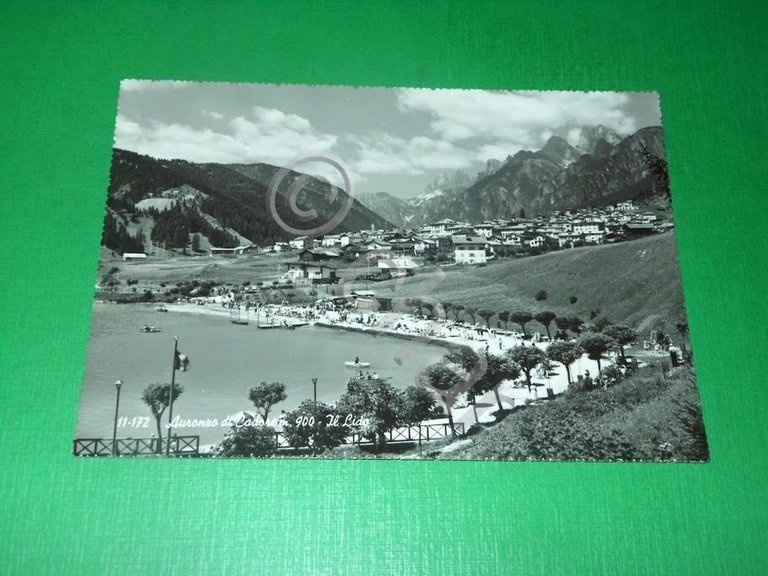Cartolina Auronzo di Cadore - Il Lido 1955 ca.