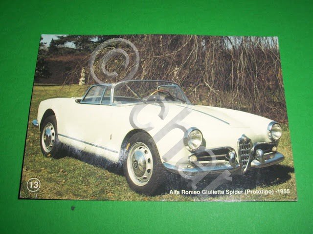 Cartolina Auto - Alfa Romeo Giulietta Spider ( Prototipo ) …