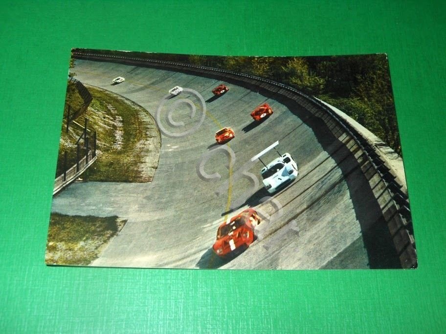 Cartolina Autodromo Nazionale di Monza - Passaggio alla Curva Sopraelevata …