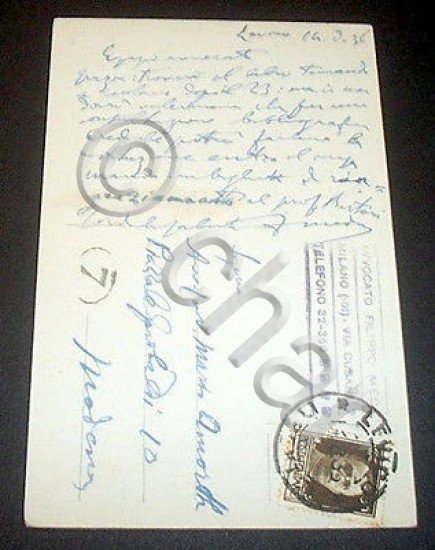 Cartolina Autografo politico Filippo Meda - 1936