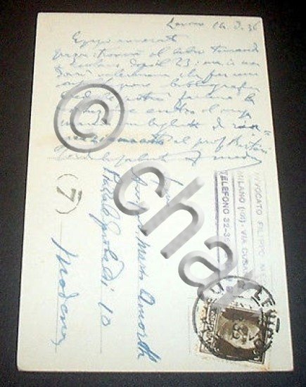 Cartolina Autografo politico Filippo Meda - 1936