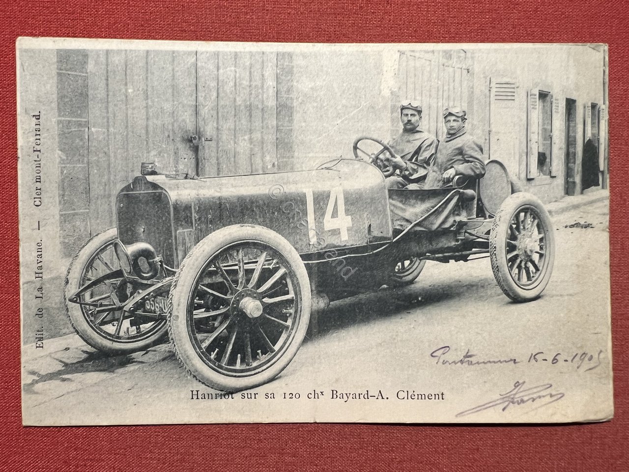 Cartolina Automobile - Hanriot sur sa 120 ch Bayard-A. Clèment …