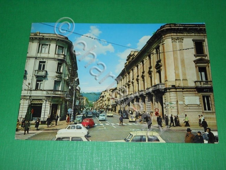 Cartolina Avellino - Corso Vittorio Emanuele 1974.