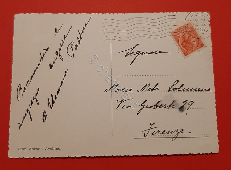 Cartolina Avellino - Funicolare per Montevergine - 1957