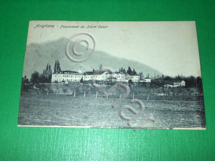 Cartolina Avigliana - Sacro Cuore 1912