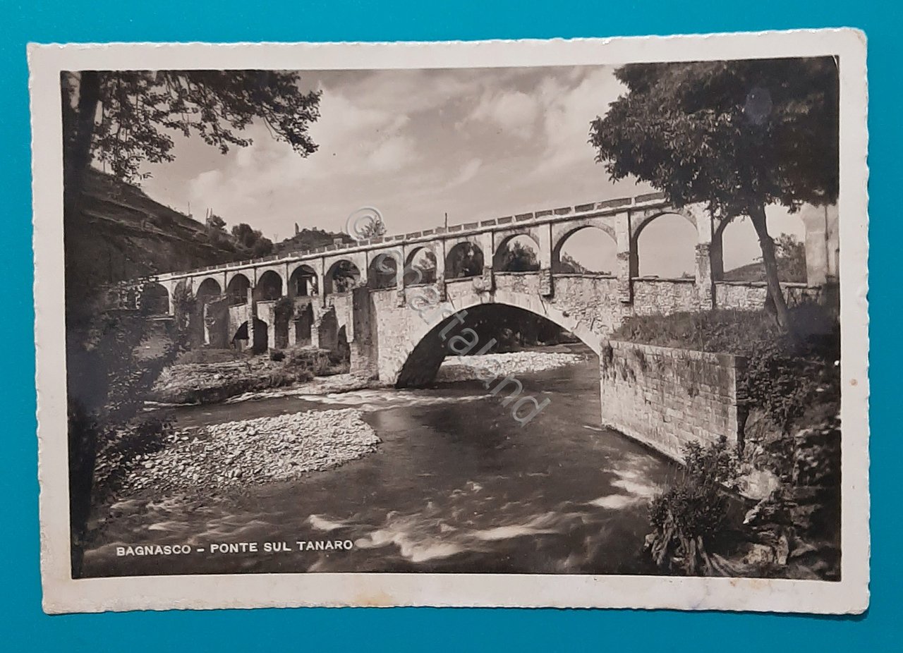 Cartolina Bagnasco - Ponte sul Tanaro - 1942