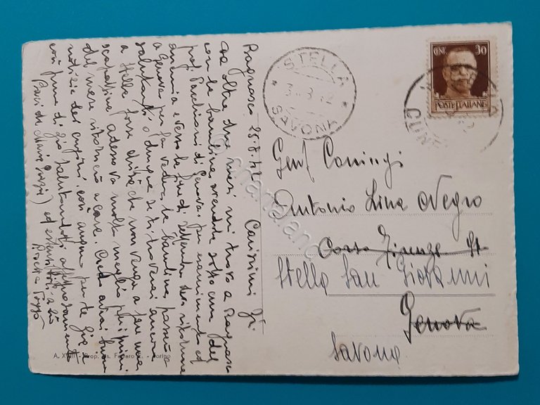 Cartolina Bagnasco - Ponte sul Tanaro - 1942