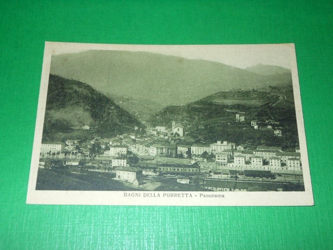 Cartolina Bagni della Porretta - Panorama 1930 ca.